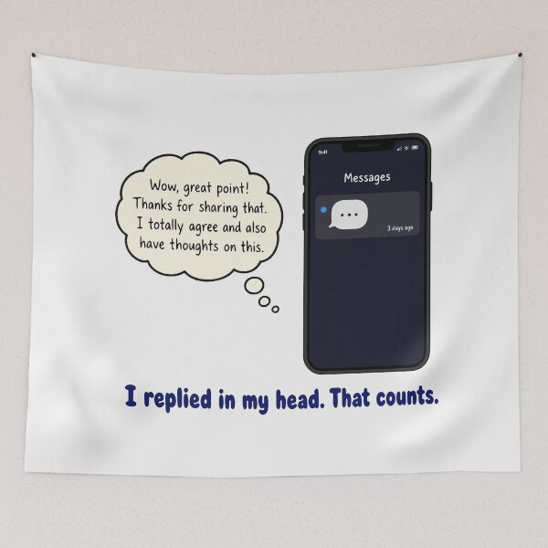 Item preview, I Replied In My Head That Counts Introvert designed and sold by fadilow.