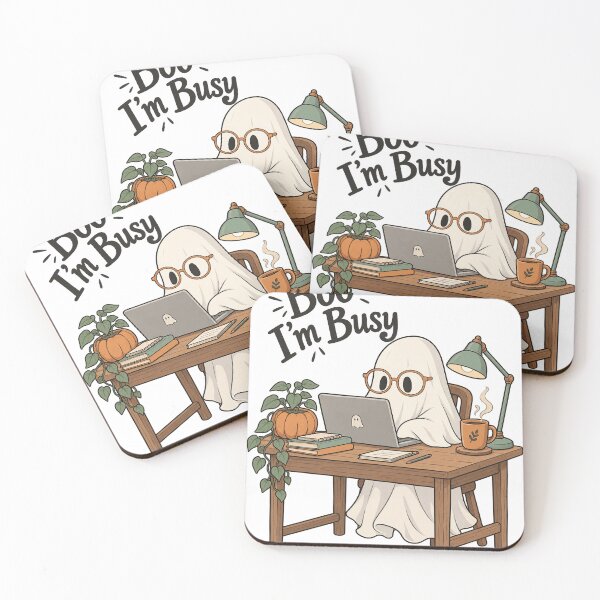 Item preview, Boo Im Busy Phantom Glasses Laptop Office Desk Humorsss designed and sold by yassin-stags.