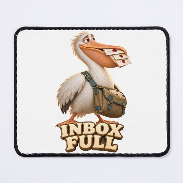 Item preview, Inbox Full Pelican Letter Carrier designed and sold by TrendTribeTP.