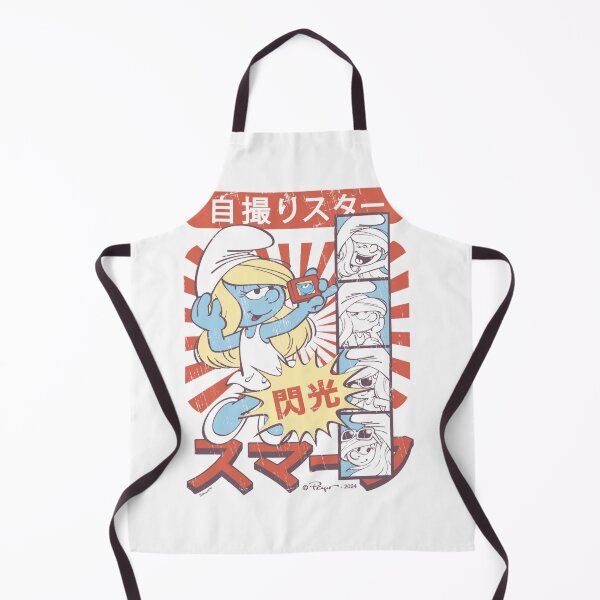 Item preview, The Smurfs Cute Cool Smurfette Vintage Kanji Chest Poster Essential  designed and sold by circliqueart.