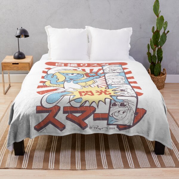 Item preview, The Smurfs Cute Cool Smurfette Vintage Kanji Chest Poster Essential  designed and sold by circliqueart.