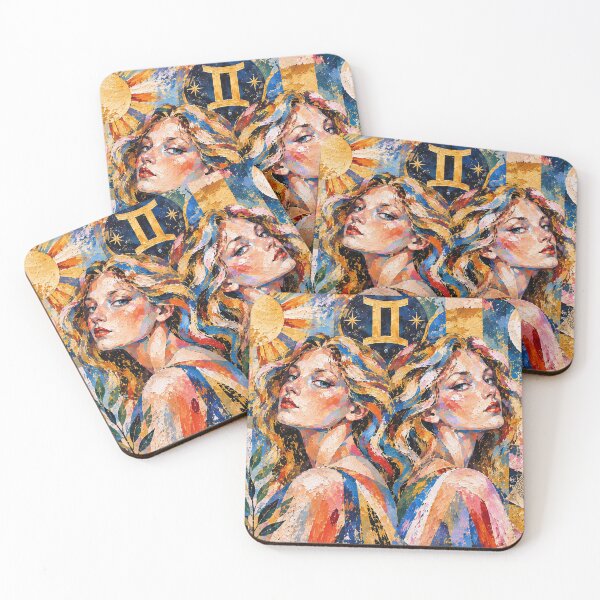 Item preview, Gemini Zodiac Painting – Duality of the Twins designed and sold by GalleryKauffeld.