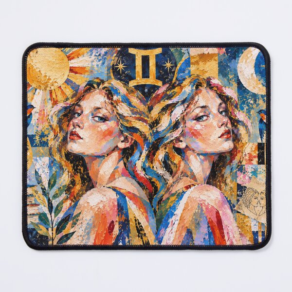 Item preview, Gemini Zodiac Painting – Duality of the Twins designed and sold by GalleryKauffeld.