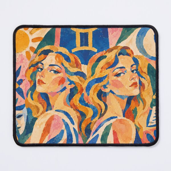 Item preview, Gemini Zodiac Painting – The Twins designed and sold by GalleryKauffeld.