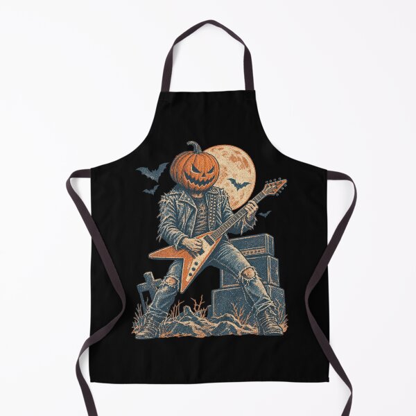 Item preview, Pumpkin Head Rock Guitarist Graveyard Full Moon Riff Artwork designed and sold by yassin-stags.
