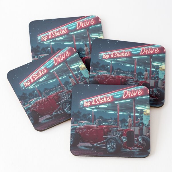 Item preview, Midnight Red Roadster Top Down Drive In designed and sold by CreekSideCreat.