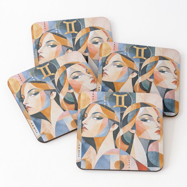 Item preview, Gemini Zodiac illustration – Duality of the Twins designed and sold by GalleryKauffeld.