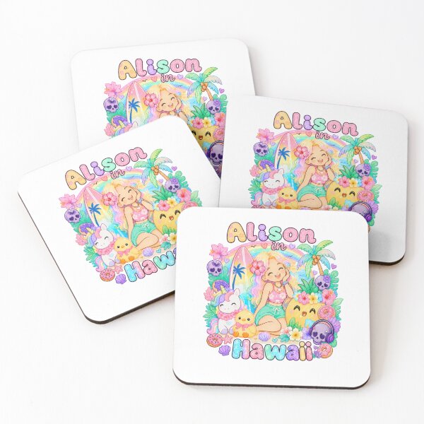 Item preview, Alison Name Tropical Skull Rainbow Paradise Kawaii designed and sold by TheChalkyFox.