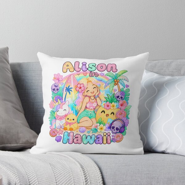 Item preview, Alison Name Tropical Skull Rainbow Paradise Kawaii designed and sold by TheChalkyFox.