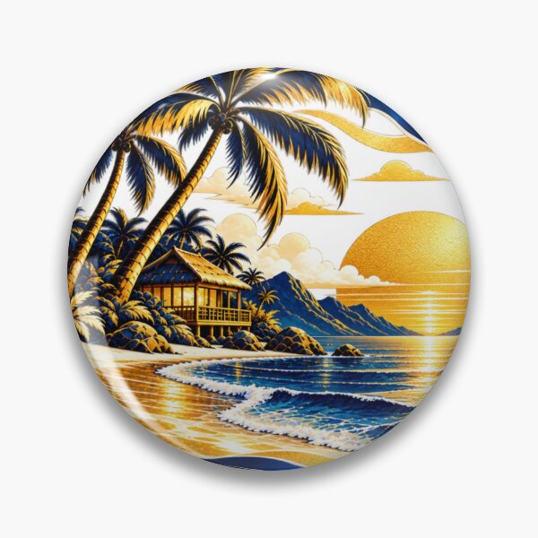 Item preview, Golden Blue Tropical Paradise designed and sold by NeuroArtGallery.