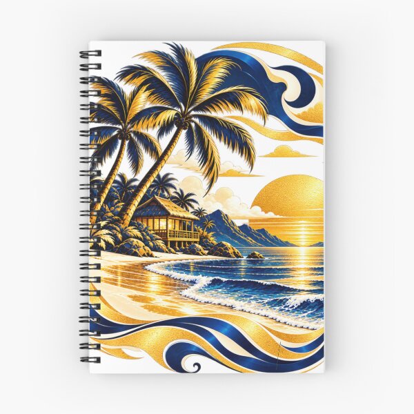 Item preview, Golden Blue Tropical Paradise designed and sold by NeuroArtGallery.