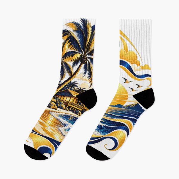 Item preview, Golden Blue Tropical Paradise designed and sold by NeuroArtGallery.