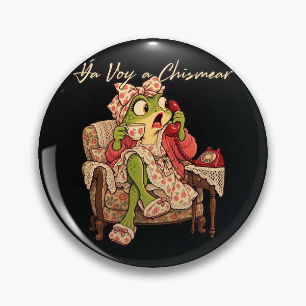 Item preview, Ya Voy a Chismear Grandma Frog Phone Gossip designed and sold by GibasVisuals.