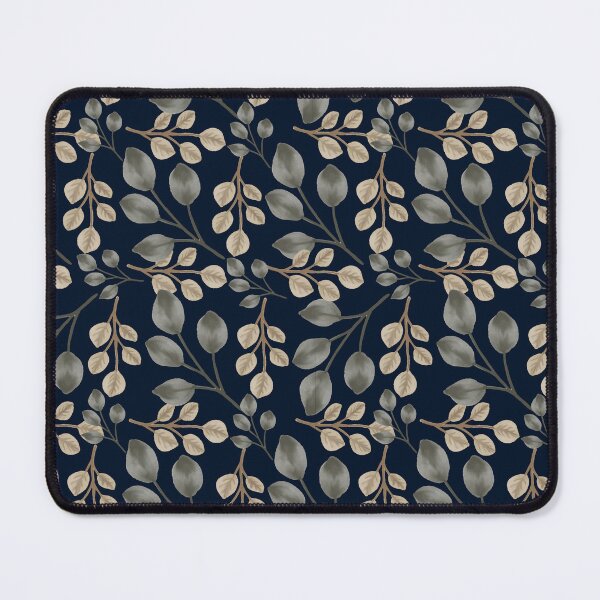 Item preview, Eucalyptus Leaves Midnight Blue Seamless Pattern designed and sold by Jyoti Digital Artist.