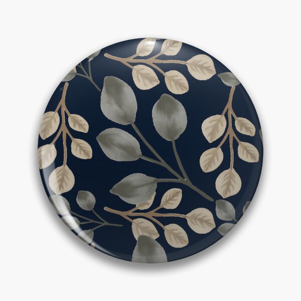 Item preview, Eucalyptus Leaves Midnight Blue Seamless Pattern designed and sold by ​Jyoti Digital Artist.