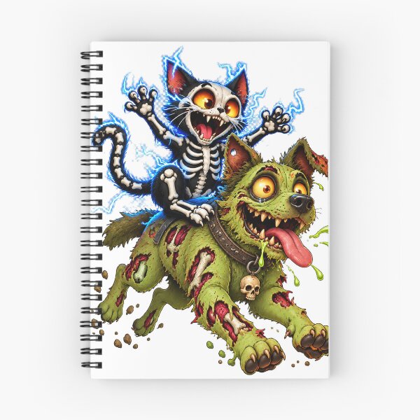 Item preview, Skeleton Cat & Zombie Dog – Funny Halloween Pets designed and sold by Nexavri Art.