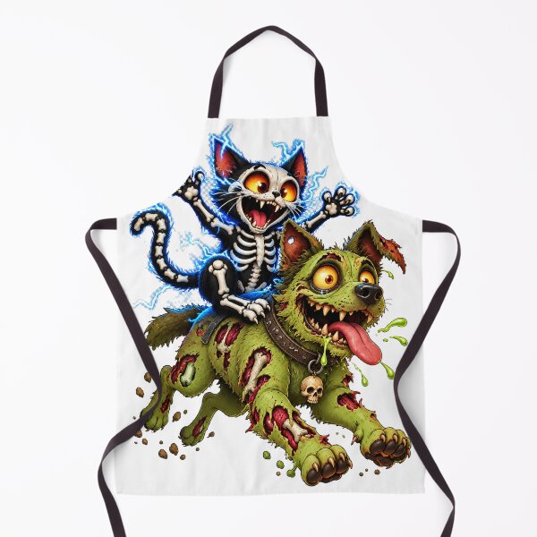 Item preview, Skeleton Cat & Zombie Dog – Funny Halloween Pets designed and sold by Nexavri Art.