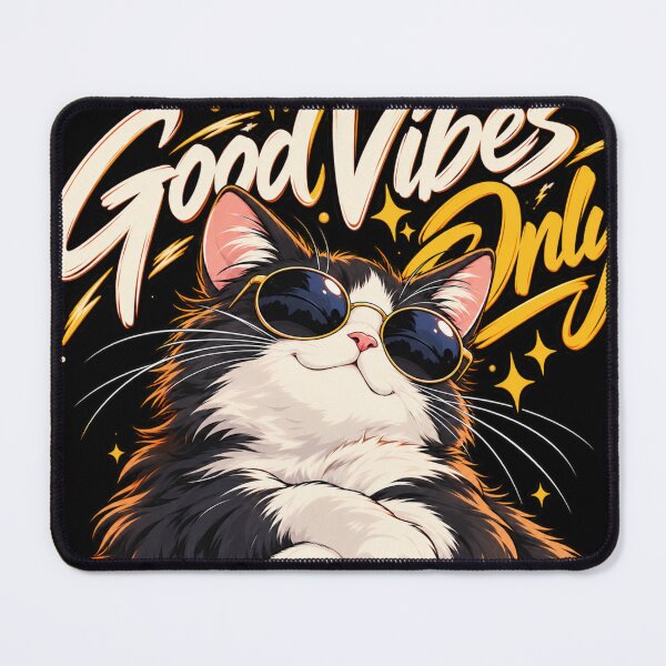 Item preview, Good Vibes Only Cool Cat designed and sold by TamagotchiArt.