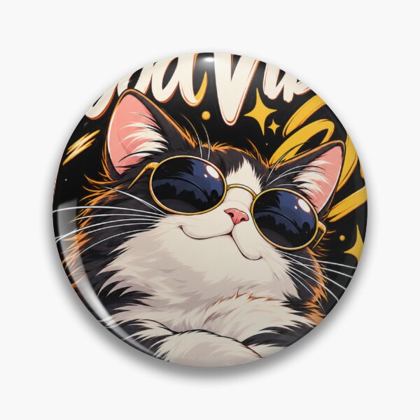 Item preview, Good Vibes Only Cool Cat designed and sold by TamagotchiArt.