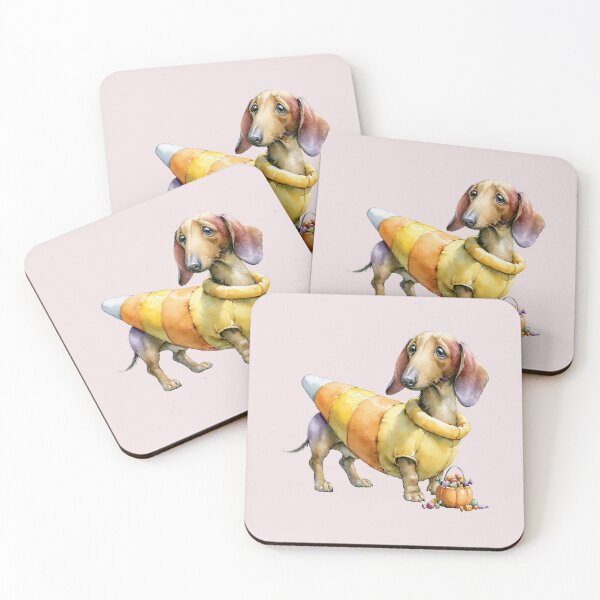 Item preview, Candy Corn Dachshund – Cute Halloween Sausage Dog designed and sold by NadinArtStudio.