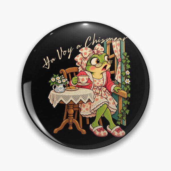 Item preview, Ya Voy a Chismear Tea Time Grandma Frog designed and sold by GibasVisuals.
