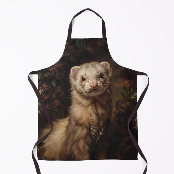 Item preview, Royal Ferret Portrait in Botanical Setting designed and sold by Real Beast Art.