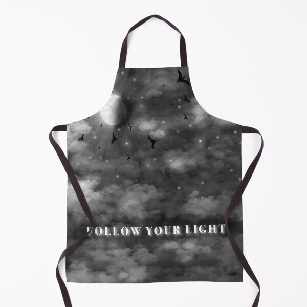Item preview, Follow Your Light Motivational Moon Quote Art designed and sold by SaraPixels.