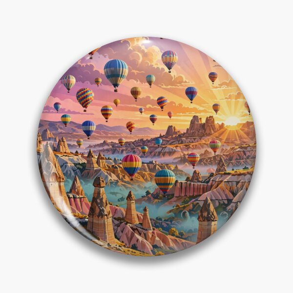 Item preview, Turkey — Cappadocia — A Magical Sunrise Above the Valley of Fairy Chimneys designed and sold by DibujandoPorfa.