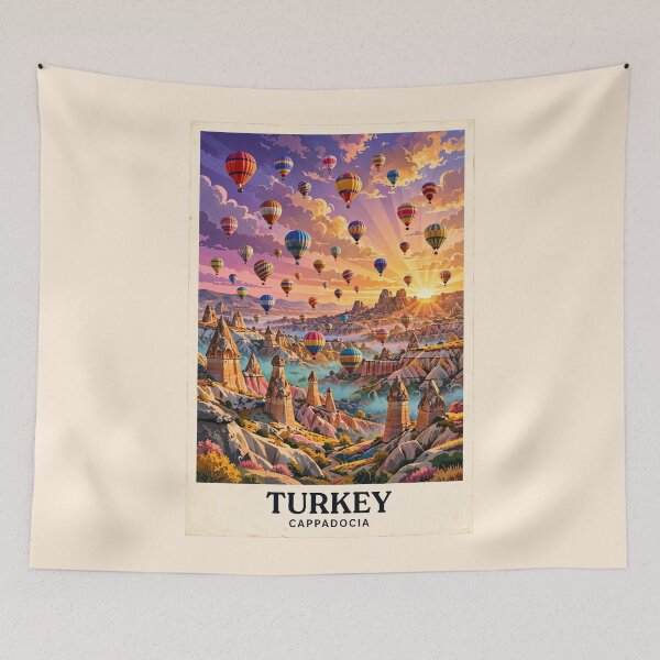 Item preview, Turkey — Cappadocia — A Magical Sunrise Above the Valley of Fairy Chimneys designed and sold by DibujandoPorfa.