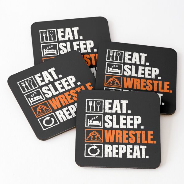 Item preview, Eat Sleep Wrestle Repeat Retro Wrestling designed and sold by Moizento.
