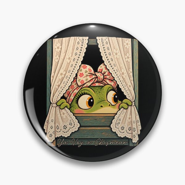 Item preview, Ya Voy a Chismear Curtain Peeking Frog designed and sold by GibasVisuals.