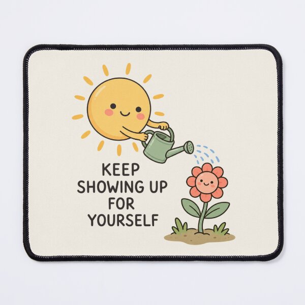 Item preview, Keep Showing Up for Yourself | Cute Sun & Flower Art designed and sold by MrDev.