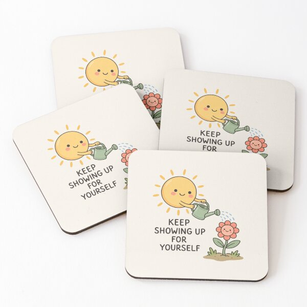 Item preview, Keep Showing Up for Yourself | Cute Sun & Flower Art designed and sold by MrDev.