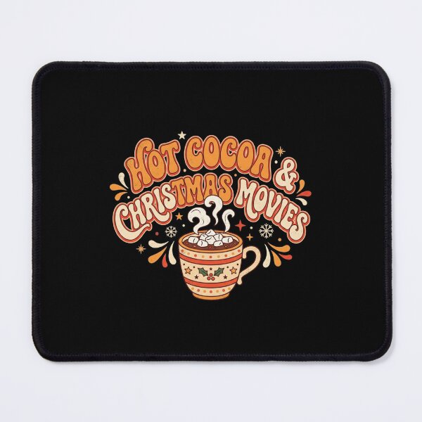Item preview, Hot Cocoa And Christmas Movies Retro Holiday designed and sold by TeNovaStudio.