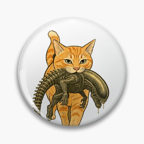 Item preview, Cat Carrying Alien Funny Sci-fi Orange Tabby Xenomorph Horror Movie Inspired designed and sold by RideMche.