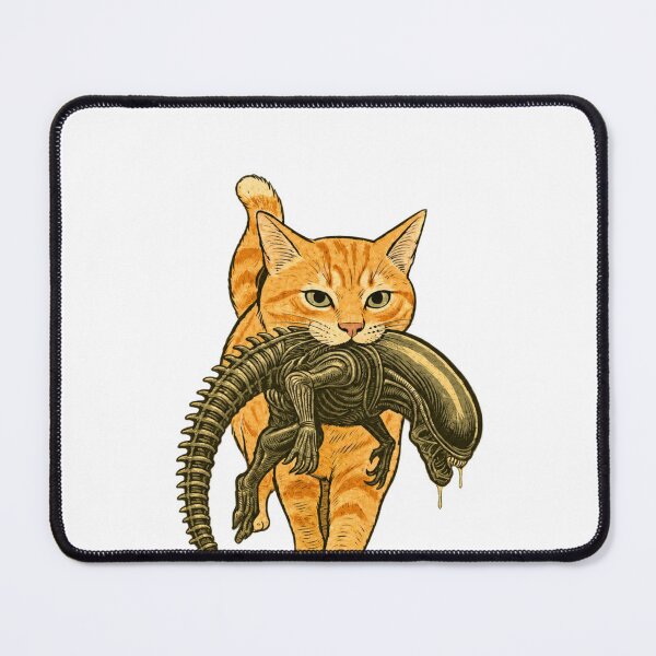 Item preview, Cat Carrying Alien Funny Sci-fi Orange Tabby Xenomorph Horror Movie Inspired designed and sold by RideMche.