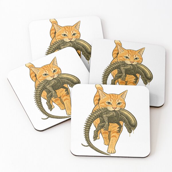 Item preview, Cat Carrying Alien Funny Sci-fi Orange Tabby Xenomorph Horror Movie Inspired designed and sold by RideMche.