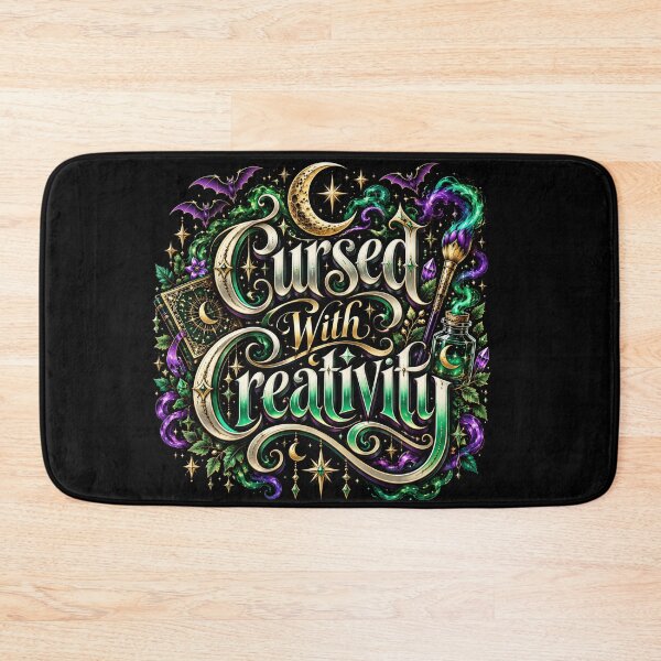 Item preview, Cursed With Creativity | Witchcore Fantasy Design | Gothic Moon Magic & Spellbook Art designed and sold by K3DreamKreations .