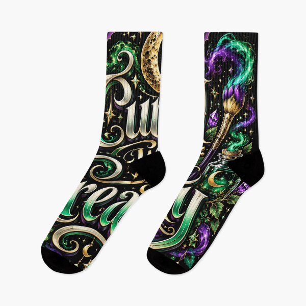 Item preview, Cursed With Creativity | Witchcore Fantasy Design | Gothic Moon Magic & Spellbook Art designed and sold by K3DreamKreations .