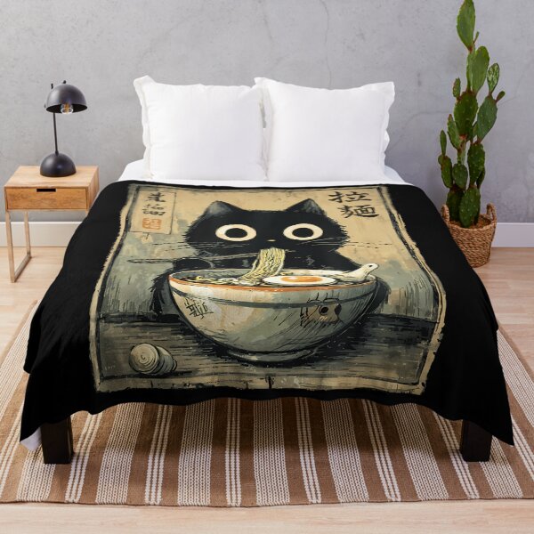 Item preview, Kawaii Ramen Cat Retro Japanese Noodles Artwork designed and sold by Alzasshop.