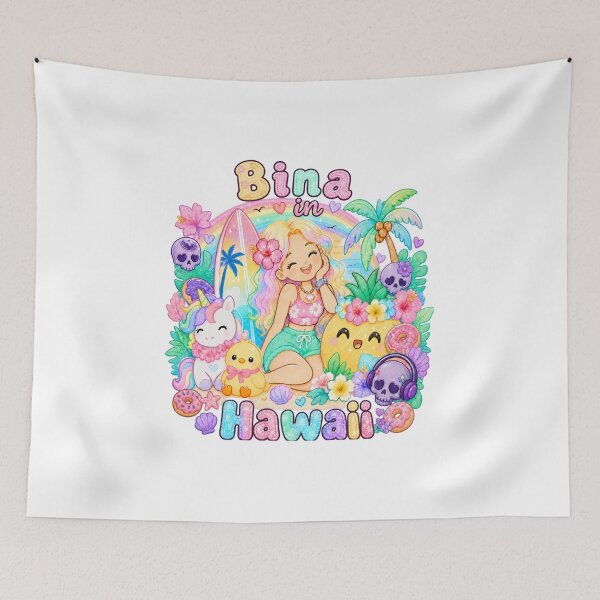 Item preview, Bina Name Gift Pastel Goth Hawaii Kawaii Aesthetic designed and sold by TheChalkyFox.