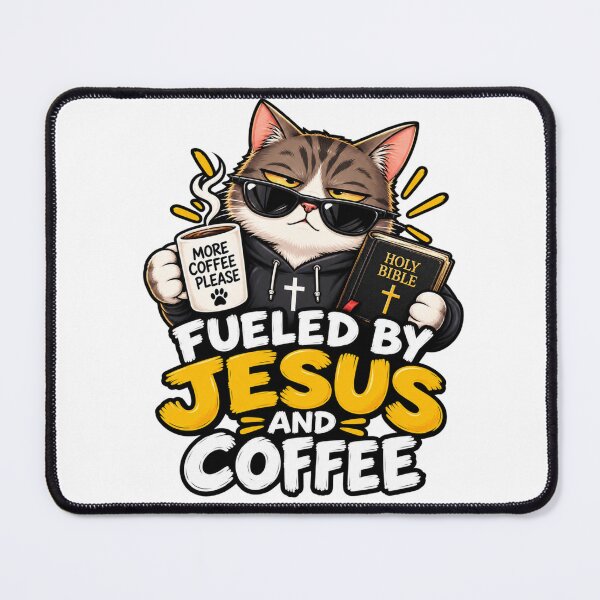 Item preview, Fueled by Jesus and Coffee – Christian Coffee Lover Funny Saying designed and sold by Obinne.