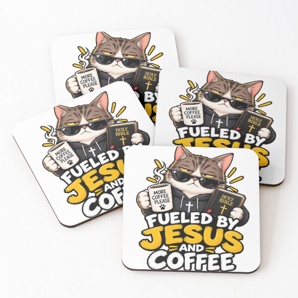Item preview, Fueled by Jesus and Coffee – Christian Coffee Lover Funny Saying designed and sold by Obinne.