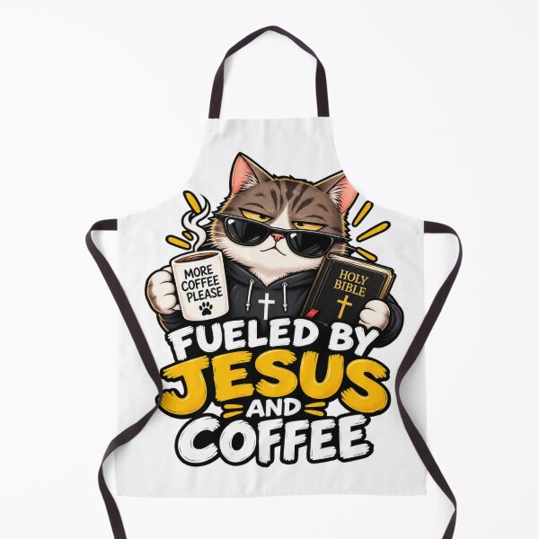 Item preview, Fueled by Jesus and Coffee – Christian Coffee Lover Funny Saying designed and sold by Obinne.