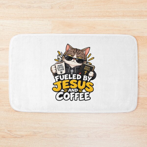 Item preview, Fueled by Jesus and Coffee – Christian Coffee Lover Funny Saying designed and sold by Obinne.