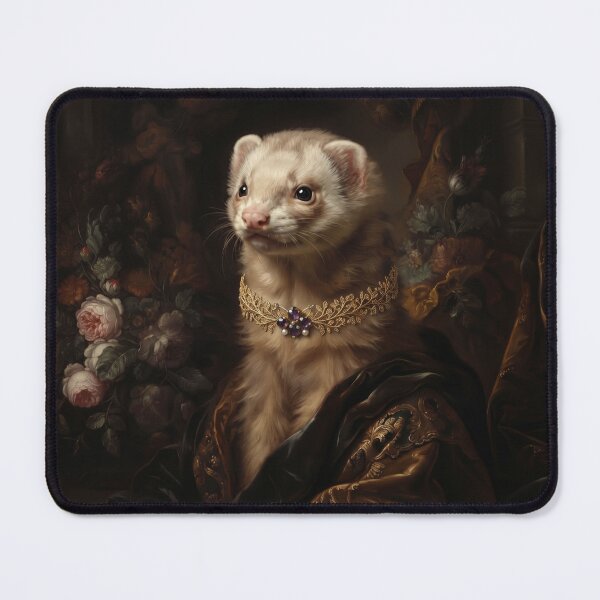 Item preview, Royal Ferret Portrait in Amethyst Gold Choker designed and sold by Real Beast Art.