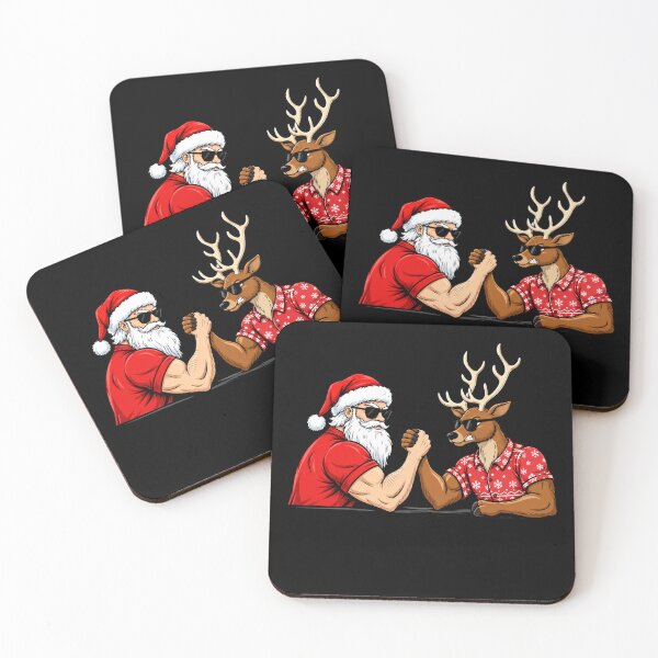 Item preview, Santa Claus Vs Reindeer Funny Christmas Arm Wrestling designed and sold by Moizento.