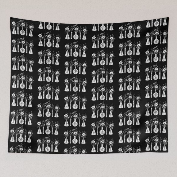 Item preview, Black & white Chemistry and flowers designed and sold by Jyoti  Rajput.