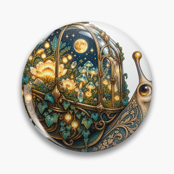 Item preview, Enchanted Terrarium Snail – Magical Mushroom Garden Fantasy Art designed and sold by jankizkhan.