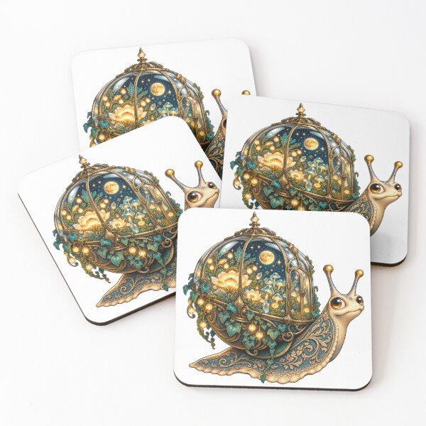 Item preview, Enchanted Terrarium Snail – Magical Mushroom Garden Fantasy Art designed and sold by jankizkhan.
